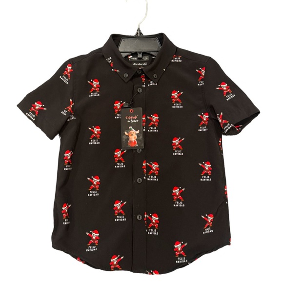Denim & Flower Ricky Singh "Feliz Navidad" Button Down Shirt - Picture 1 of 5